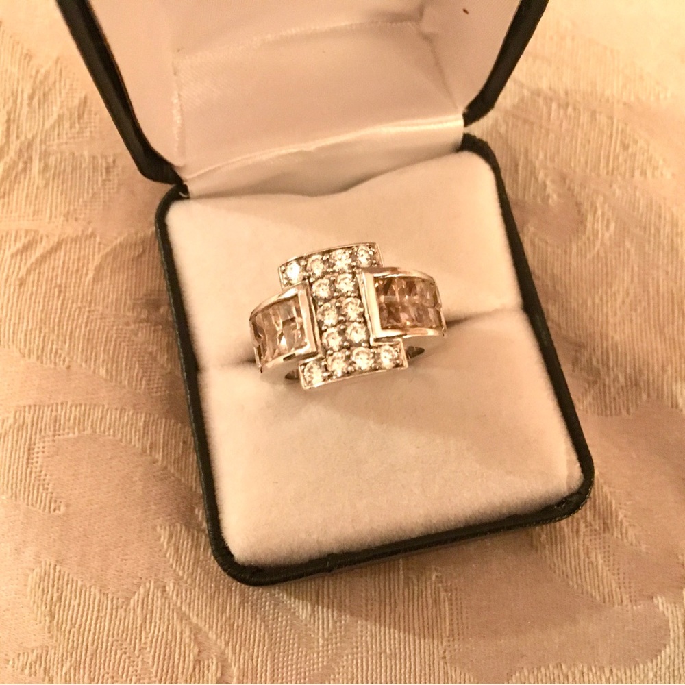 925 Sterling Silver Pink and Clear 925 Ring 🤩 - Picture 6 of 9